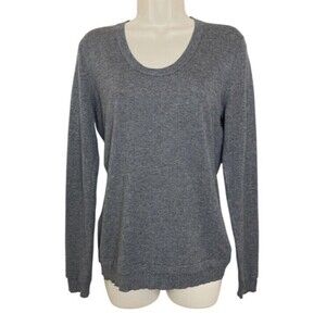 NHBT Inhabit Women’s Cotton Grey knit Pullover Sweater S Long Sleeve Lightweight